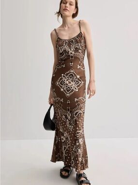 Sandro Bandana Lace-Back Maxi Dress